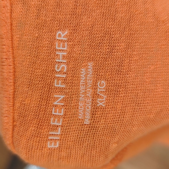 Eileen Fisher Orange Boxy Crop T-Shirt - Picture 6 of 6